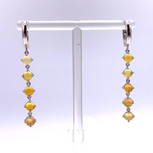 Load image into Gallery viewer, Ethiopian Opal Hanging Earrings in Sterling Silver