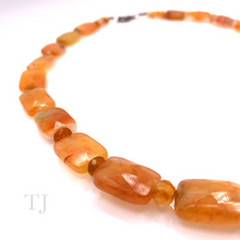 Load image into Gallery viewer, Fire Agate Faceted Flat Necklace