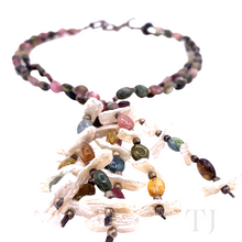 Load image into Gallery viewer, Multi-Colored Tourmaline Nugget Necklace