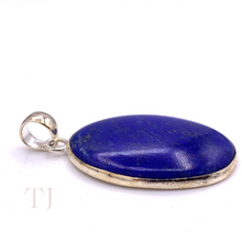 Load image into Gallery viewer, Lapis Lazuli Oval Pendant in Sterling Silver