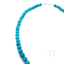 Load image into Gallery viewer, Blue Turquoise Bead Necklace with Pendant