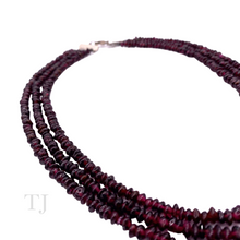 Load image into Gallery viewer, Garnet Chip 3 Layered Necklace