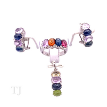 Load image into Gallery viewer, Multi-colored Tourmaline Jewelry Set in Sterling Silver