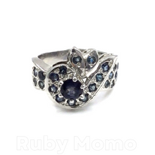 Cargar imagen en el visor de la galería, Sapphire Twist Ring in Sterling Silver