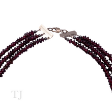 Load image into Gallery viewer, Garnet Chip 3 Layered Necklace