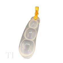 Load image into Gallery viewer, Natural Burmese White Jade Pendant in 14k Gold
