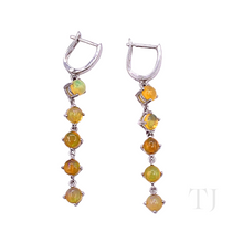 Load image into Gallery viewer, Ethiopian Opal Hanging Earrings in Sterling Silver