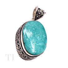 Load image into Gallery viewer, Larimar Stone Pendant in Sterling Silver