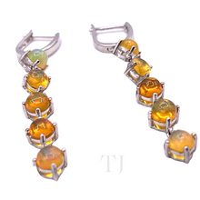 Load image into Gallery viewer, Ethiopian Opal Hanging Earrings in Sterling Silver