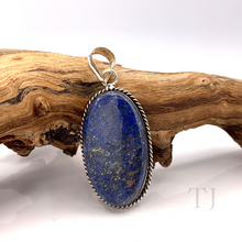 Load image into Gallery viewer, Lapis Lazuli Pendant in Sterling Silver Coated
