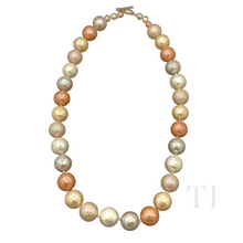 Load image into Gallery viewer, Mother of Pearl Big Bead Necklace in Sterling Silver