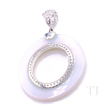 Load image into Gallery viewer, Opalite Circle Pendant in Sterling Silver