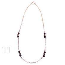 Load image into Gallery viewer, Garnet Small Beads in Sterling Silver Necklace