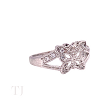 Load image into Gallery viewer, Diamonique Butterfly Ring in Sterling Silver
