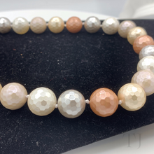 Load image into Gallery viewer, Mother of Pearl Big Bead Necklace in Sterling Silver
