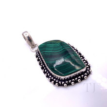 Load image into Gallery viewer, Malachite Pendant in Sterling Silver
