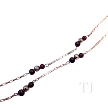 Load image into Gallery viewer, Garnet Small Beads in Sterling Silver Necklace