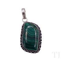 Load image into Gallery viewer, Malachite Pendant in Sterling Silver