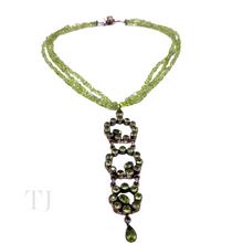 Load image into Gallery viewer, Peridot Chip Necklace with Pendant in Sterling Silver