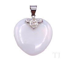 Load image into Gallery viewer, Opalite Heart Shape Pendant in Sterling Silver