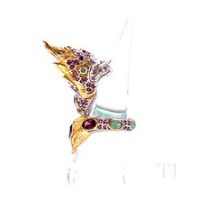 将图片加载到图库查看器,925 纯银多宝石龙形戒指