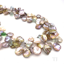 Load image into Gallery viewer, Multi-colored Pearl Double Layered Necklace