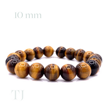 Cargar imagen en el visor de la galería, Yellow Tiger's Eye bracelet, 10 mm bead size