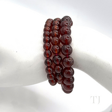 将图片加载到图库查看器,Burmese Spessartine Garnet (AAA+) Quality Bracelet with elastic string