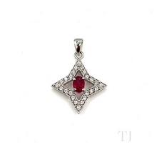 Load image into Gallery viewer, Ruby pendant in sterling silver
