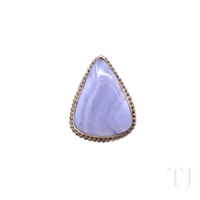 Load image into Gallery viewer, Blue lace agate Triangle Shape Ring in Sterling Silver