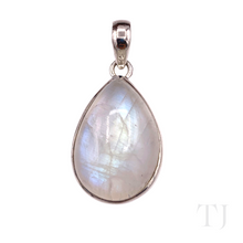 Load image into Gallery viewer, Moonstone Tear Drop Pendant in Sterling Silver