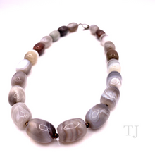 Load image into Gallery viewer, Botswana Agate Tube Stone Necklace