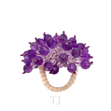 Load image into Gallery viewer, Amethyst Braided ring