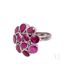 Загрузить изображение в средство просмотра галереи, Ruby Nuggets in Round Shape Sterling Silver Ring