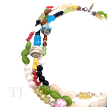 Load image into Gallery viewer, Multi Gemstones 3 Layered Necklace in Sterling Silver