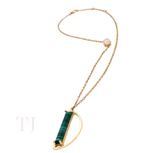Load image into Gallery viewer, Sterling Silver Necklace with Malachite Pendant