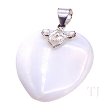 Load image into Gallery viewer, Opalite Heart Shape Pendant in Sterling Silver