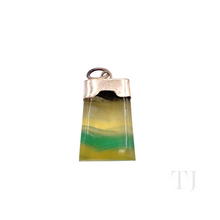 Load image into Gallery viewer, Fluorite Square Pendant in Sterling Silver
