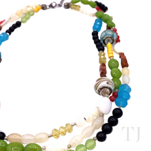 Load image into Gallery viewer, Multi Gemstones 3 Layered Necklace in Sterling Silver
