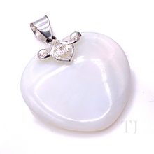 Load image into Gallery viewer, Opalite Heart Shape Pendant in Sterling Silver