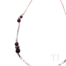 Load image into Gallery viewer, Garnet Small Beads in Sterling Silver Necklace