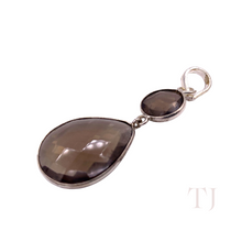 Load image into Gallery viewer, Smoky Quartz Faceted Pendant in Sterling Silver