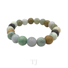 Load image into Gallery viewer, Natural Burmese multi-color Jade Bead bracelet