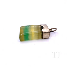 Load image into Gallery viewer, Fluorite Square Pendant in Sterling Silver
