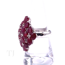 将图片加载到图库查看器,红宝石菱形首饰套装