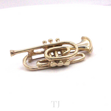 Load image into Gallery viewer, Trumpet Sterling Silver Brooch