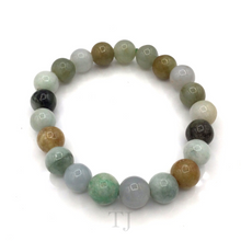 Load image into Gallery viewer, Natural Burmese multi-color Jade Bead bracelet
