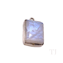 Load image into Gallery viewer, Moonstone Square Shape Pendant in Sterling Silver