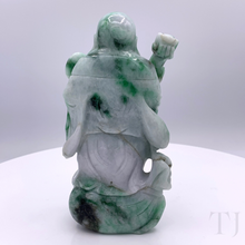 将图片加载到图库查看器,Burmese Jade Smiling Buddha Statue back view
