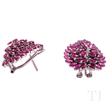 将图片加载到图库查看器,红宝石孔雀尾设计首饰套装